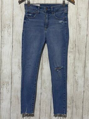GAP Distressed Universal Jeggings High Rise‎ Jeans size 2p